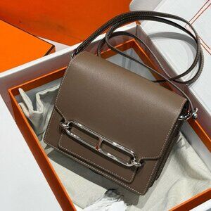 Crossbody leather bag NWT taupe color